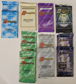 NEW lot 12 REDEMPTION BOOSTER PACKS LE game cards CHRISTIAN (1995) priests KINGS - Image 1
