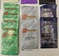 NEW lot 12 REDEMPTION BOOSTER PACKS LE game cards CHRISTIAN (1995) priests KINGS - Image 3