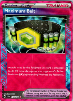 Maximum Belt 154/162 - Pokemon Temporal Forces Ace Spec Rare Card NM - Image 1