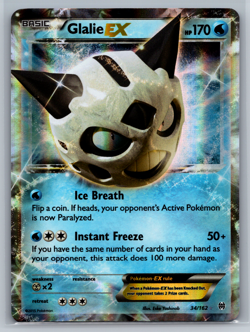 NM Pokemon GLALIE EX Card BREAKTHROUGH Set 34/162 XY Near Mint Ultra Rare - Image 1