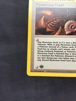Pokemon Cards: Fossil 1st Edition Common: Mysterious Fossil 62/62 - Image 5