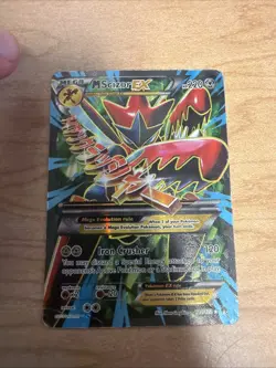 Pokemon TCG M Scizor EX Full Art Holo Card 120/122 Breakpoint Mega Ultra Rare - Image 1