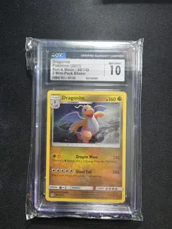 CGC 10 Dragonite 96/149 Cosmos Holo (2017) 2 mink-pack blister exclusive Card - Image 1