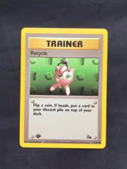 Pokemon Cards: Fossil 1st Edition Common: Recycle 61/62 - Image 1