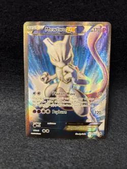 Pokemon Mewtwo EX TCG Full Art Holo Ultra Rare Card Breakthrough 157/162 - Image 1