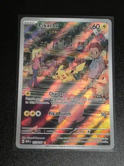 Pokemon Pikachu TCG Art Rare Card 173/165 SV 151 English Edition - Image 1