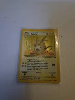 Pokemon TCG Raichu Fossil Holo Rare Card 14/62 Lp - Image 1