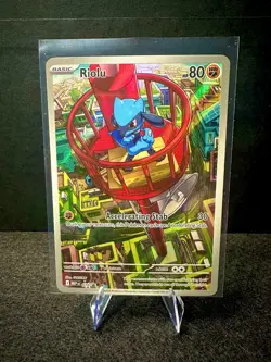 Riolu MEP 010 Mega Evolution Illustration Rare Black Star Promo Pokemon Card NM - Image 1