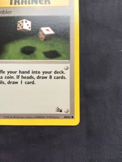 Pokemon Cards: Fossil 1st Edition Common: Gambler 60/62 - Image 4