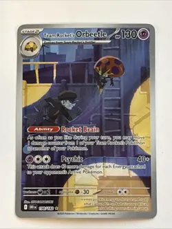 Pokemon TCG Team Rockets Orbeetle Destined Rivals 198/182 IR Card NM Condition - Image 1