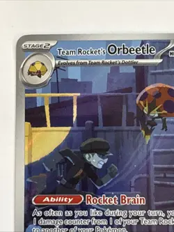 Pokemon TCG Team Rockets Orbeetle Destined Rivals 198/182 IR Card NM Condition - Image 2