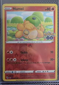 Pokemon Go Numel (Peelable Ditto) #013/078 Common Card Reverse Holo Unpeeled - Image 1