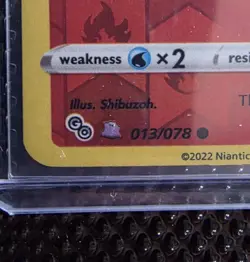 Pokemon Go Numel (Peelable Ditto) #013/078 Common Card Reverse Holo Unpeeled - Image 2