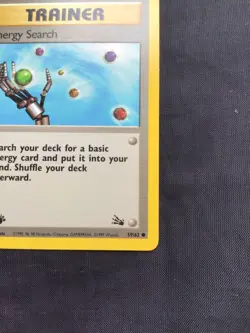 Pokemon Cards: Fossil 1st Edition Common: Energy Search 59/62 - Image 4