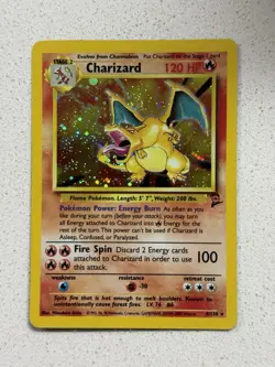 Pokemon 1999 Charizard Base Set 2 Holo Rare Card 4/130 1999 - Image 1