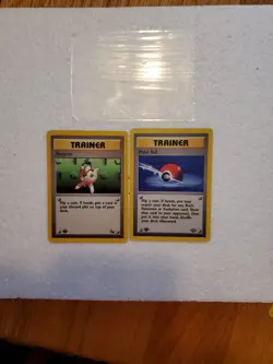 Pokemon Lot Of 2 Vintage 1999 Pokemon Cards First Edition Trainer NM Condition - Image 2