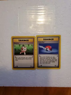 Pokemon Lot Of 2 Vintage 1999 Pokemon Cards First Edition Trainer NM Condition - Image 3