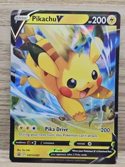 Pikachu V SWSH285 Sword & Shield Promo Cards Holo Pokemon Card TCG (5) - Image 1