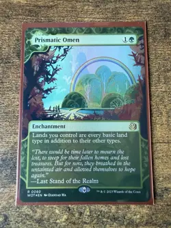 1x FOIL SHOWCASE PRISMATIC OMEN - Eldraine - MTG - Magic the Gathering - Image 1