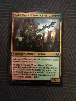 mtg rulik mons, warren chief foil dominaria united - Image 1