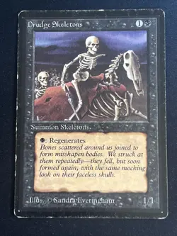 1x Drudge Skeletons Limited Edition - Beta HP MTG Magic the Gathering x1 MKE - Image 1