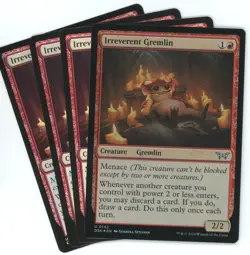 x4 Irreverent Gremlin (Foil) - 0142 - Duskmourn: House of Horror - MTG - Image 1
