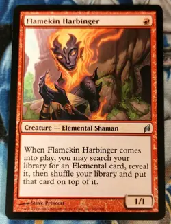 Flamekin Harbinger MTG Lorwyn Red Uncommon Creature Slightly Played x1 JS1 - Image 1