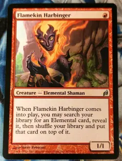 Flamekin Harbinger MTG Lorwyn Red Uncommon Creature Slightly Played x1 JS1 - Image 2