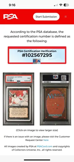 SACRIFICE Revised Edition 1994 Magic The Gathering (MTG) PSA 9 MINT 🔥Iconic!🔥 - Image 3