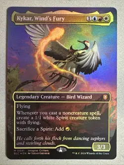 MTG / Kykar, Wind's Fury / BLC / #1 / FOIL (Borderless) / Mythic / NM - Image 1