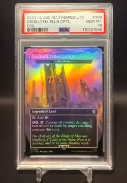 🌈 Osgiliath, Fallen Capital - Kor Haven - FOIL Borderless- MTG LOTR - PSA 10 🌈 - Image 1