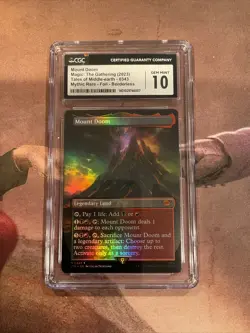 MTG FOIL Mount Doom Graded CGC Gem Mint 10 Lord of the Rings #343 LOTR Magic - Image 1