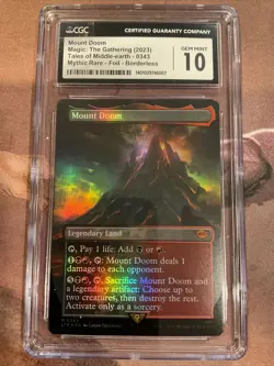 MTG FOIL Mount Doom Graded CGC Gem Mint 10 Lord of the Rings #343 LOTR Magic - Image 4