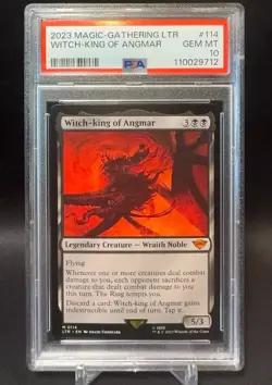 PSA 10 - Witch-king of Angmar - MTG #114 LOTR - Lord of the Rings - GEM MINT - Image 1