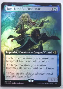 Tam, Mindful First-Year [New, Near Mint] Extended Art *Foil* {Lorwyn Eclipsed} - Image 1
