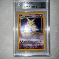 Pokemon Alakazam Base Set Unlimited Holo Rare #1 BGS 9 Mint (10 Subgrade!) - Image 2