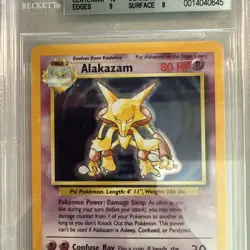 Pokemon Alakazam Base Set Unlimited Holo Rare #1 BGS 9 Mint (10 Subgrade!) - Image 4