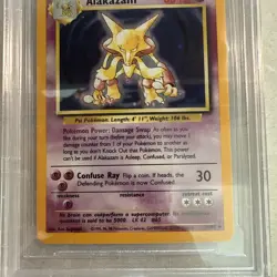 Pokemon Alakazam Base Set Unlimited Holo Rare #1 BGS 9 Mint (10 Subgrade!) - Image 5