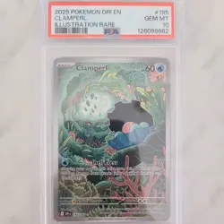 PSA 10 Clamperl 195/182 Pokemon Destined Rivals Illustration Rare 2025 GEM MINT - Image 1