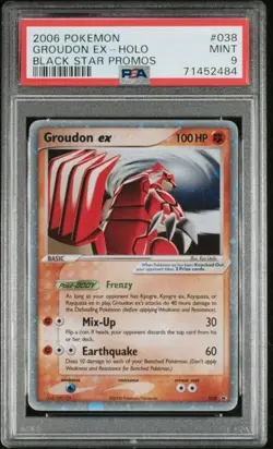 2006 POKEMON GROUDON EX BLACK STAR PROMO 038 PSA 9 - Image 1