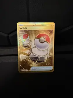 Switch 151 Gold Ultra Rare 206/165 Scarlet & Violet Pokemon TCG NM+ - Image 1