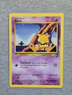 Pokemon TCG Abra Base Set 2 65/130 Regular Unlimited Common - Image 1