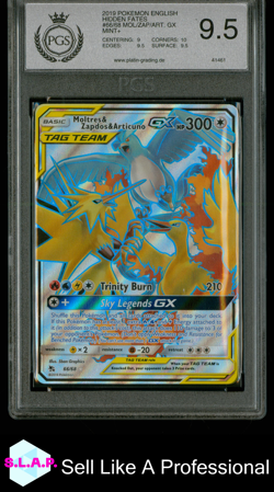 MOL/ZAP/ART. GX 2019 POKEMON ENGLISH HIDDEN FATES 66/68 PGS 9.5 - Image 1