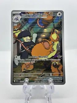 Pokemon TCG Destined Rivals Team Rockets Raticate IR 202/182 English Edition - Image 1