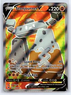 Stonjourner V (Full Art) 193/202 - Pokemon SWSH Base Set - Ultra Rare - NM - Image 1