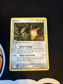 Furret Reverse Holo Stamp 22/109 ex Team Rocket Returns 2004 DMG Pokemon - Image 1