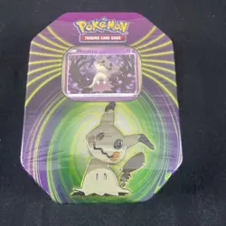 Pokemon TCG 2021 Mighty Mysterious Tin Mimikyu Sealed - Image 1