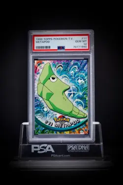 1999 Pokemon Topps TV Metapod 11 PSA 10 - Image 1