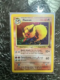 Pokemon Flareon Jungle 3/64 Holo Rare - Image 1