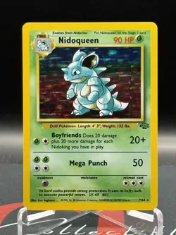 1999 Pokemon Nidoqueen Jungle 7/64 Unlimited Holo Rare NM - Image 1